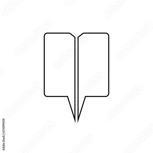 Book icon. School education symbol