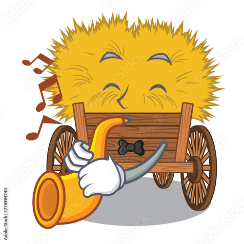 With trumpet cartoon hayride toy in a drawer