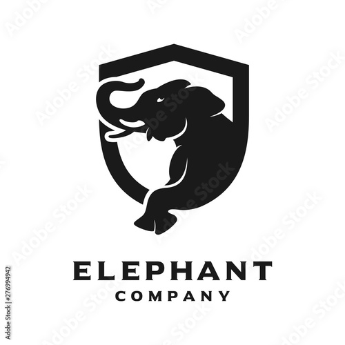 elephant logo design template
