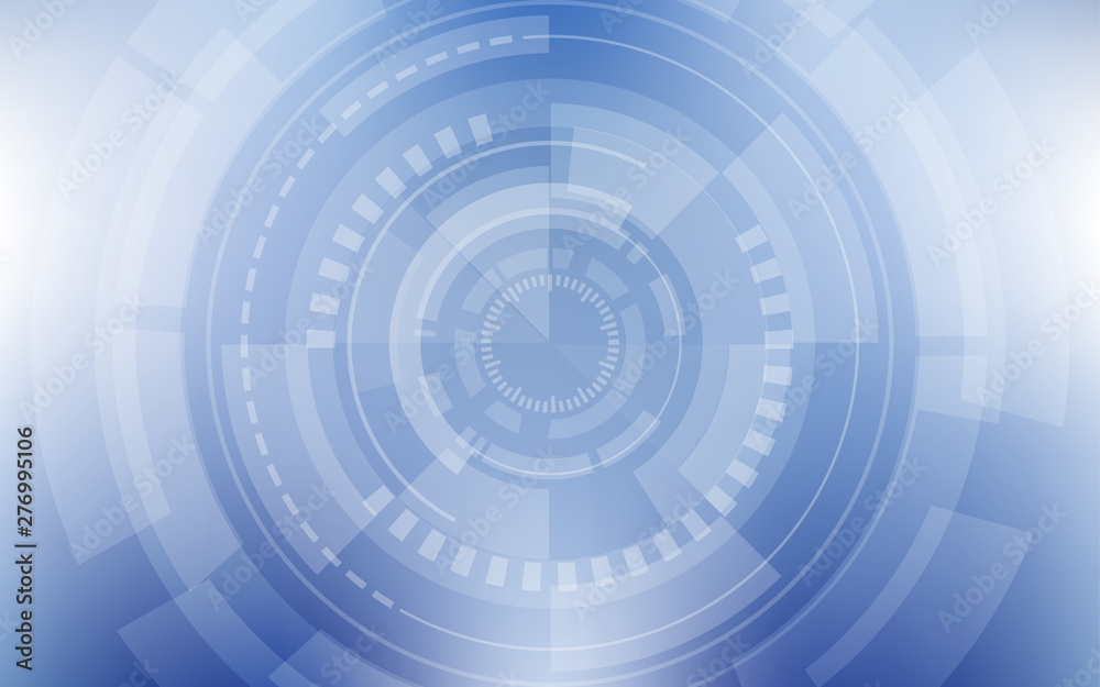 Abstract technology circles with space at center on dark blue color background Abstract technology circles with space at center on dark blue color background