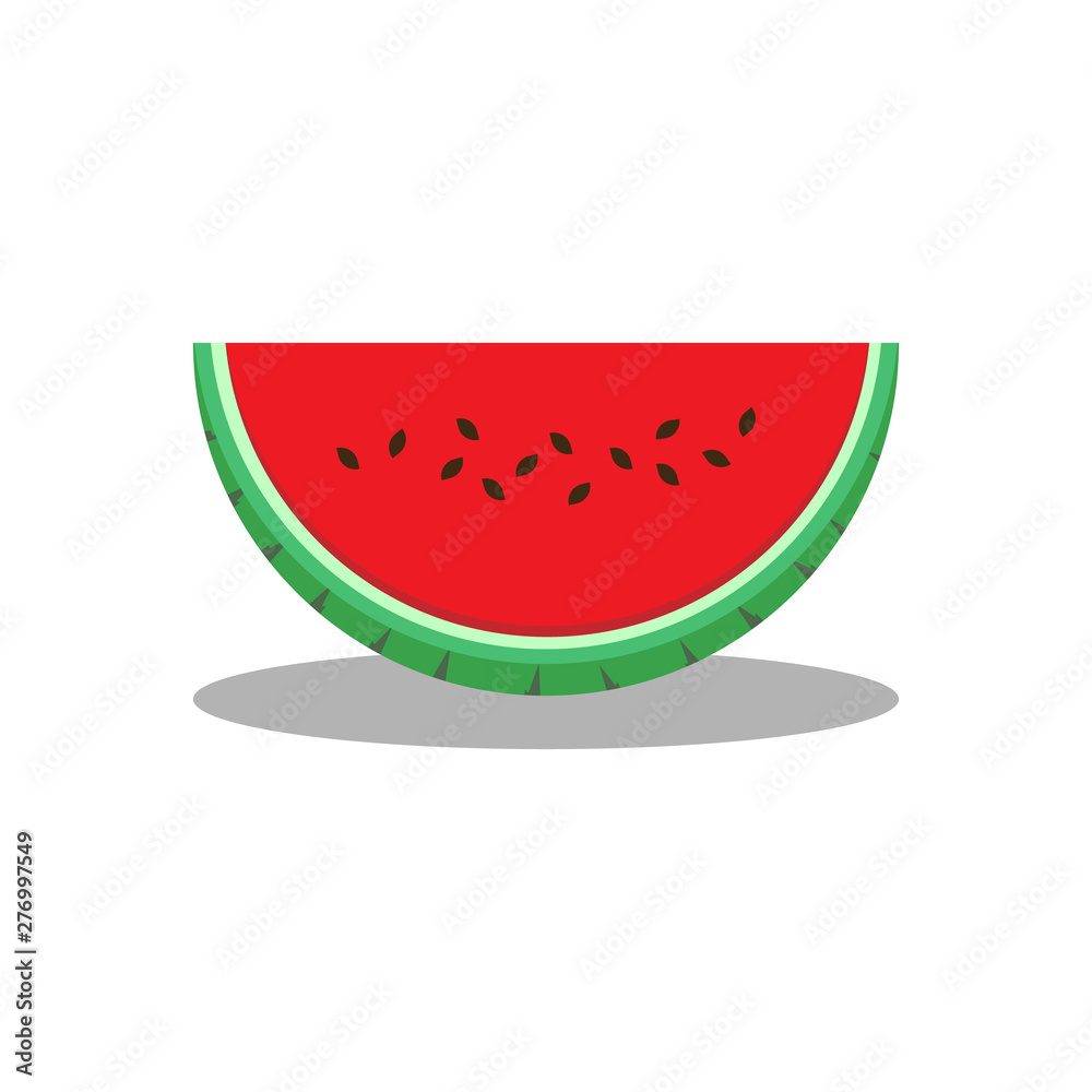 Half-cut Watermelon Fruits Logo Flat Design Cartoon Vector Half-cut Watermelon Fruits Logo Flat Design Cartoon Vector