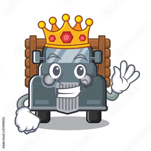 King miniature old truck in character chair