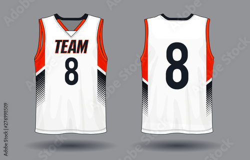 Basketball jersey, Tank top sport illustration.