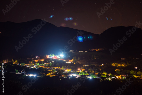 Lahij village at night time, Azerbaijan