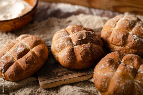 Freshly baked homemade buns