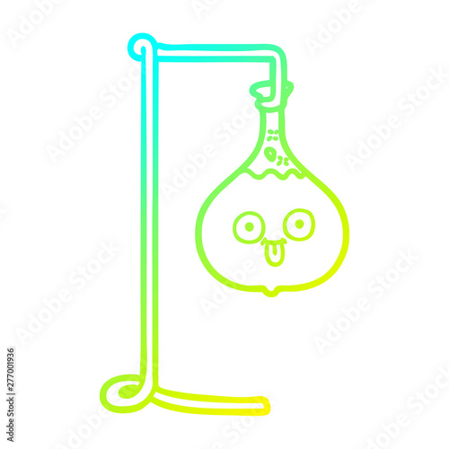 cold gradient line drawing cartoon science experiment