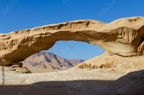 Rock arch in Wadi Rum