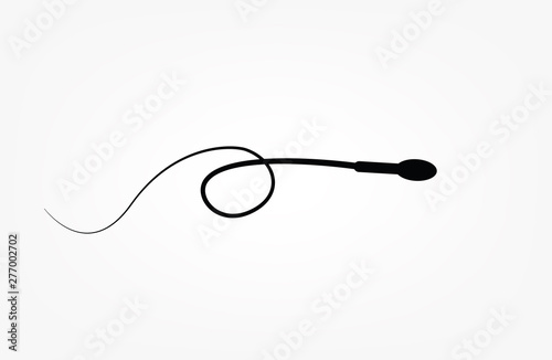 Abstract sperm icon, sperm icon and sperm vector that runs towards the egg. On a white background, competition concept