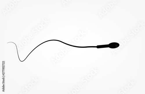 Abstract sperm icon, sperm icon and sperm vector that runs towards the egg. On a white background, competition concept