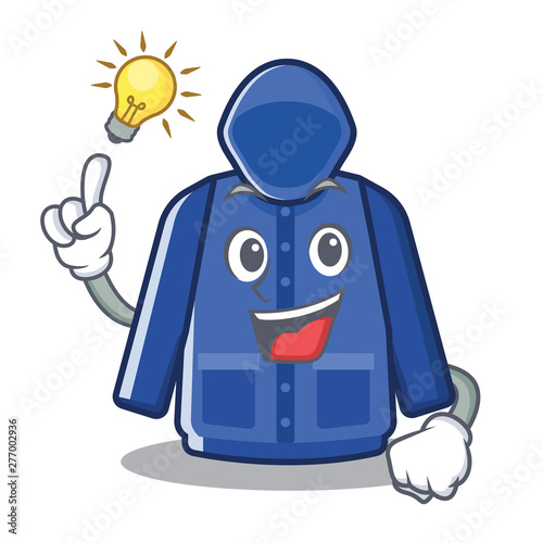 Have an idea raincoat behind in the character door
