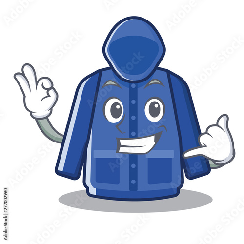 Call me raincoat behind in the character door