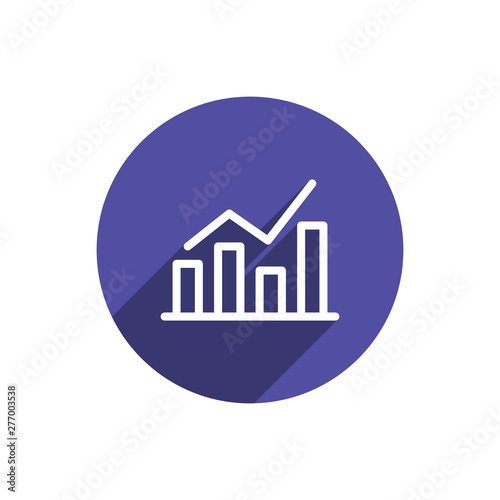Analytics icon vector illustration. Statistics sign. Business and financial analytics icon. Bar chart analytics.