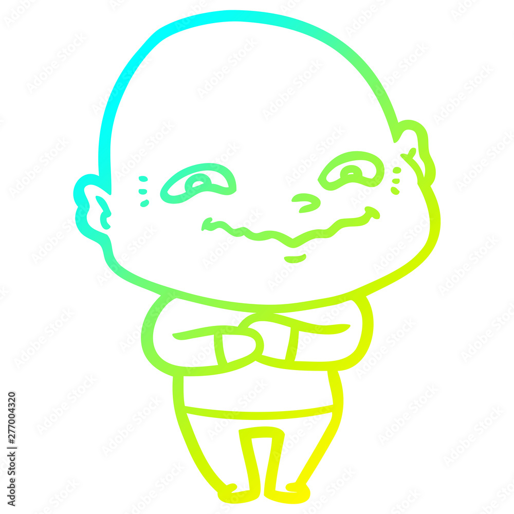 cold gradient line drawing cartoon creepy guy cold gradient line drawing cartoon creepy guy