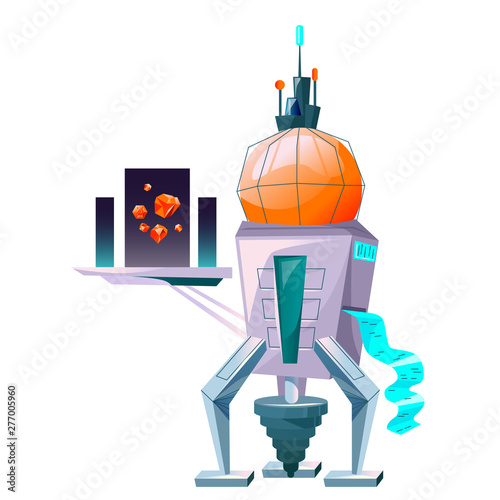 Space explorer for planet colonization cartoon vector