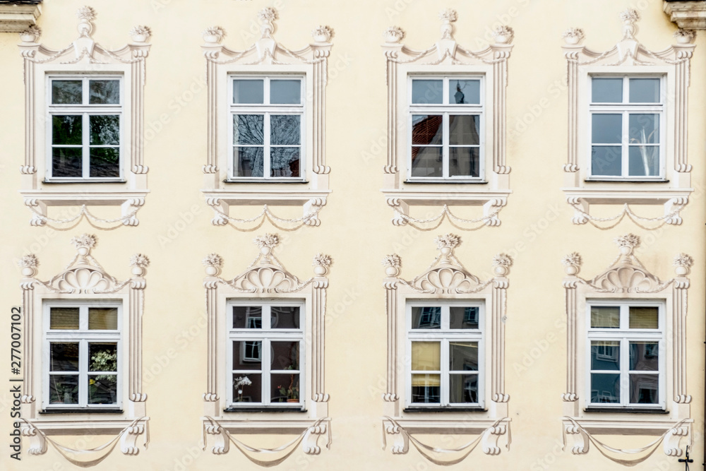 Obraz premium typical facades of german old houses in baviera