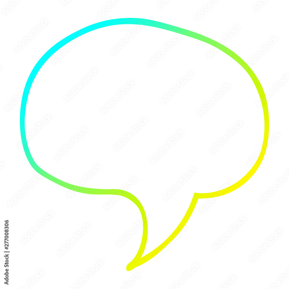 cold gradient line drawing cartoon speech bubble cold gradient line drawing cartoon speech bubble
