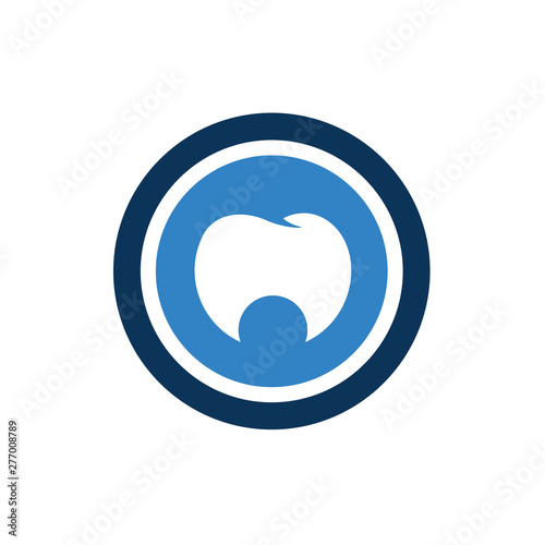 Clean teeth dental icon, simple logo illustration, health care design concept - vector