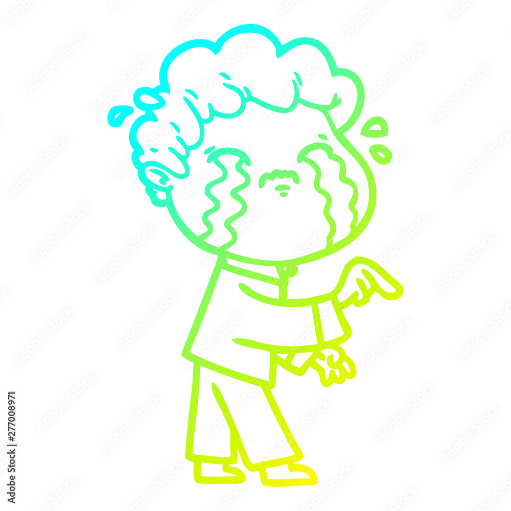 cold gradient line drawing cartoon man crying cold gradient line drawing cartoon man crying