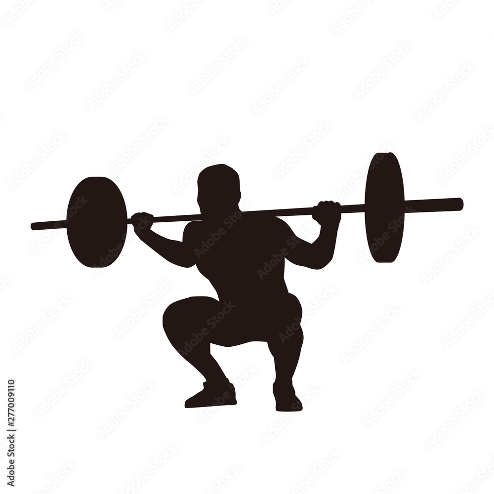 Barbell Squat Silhouette