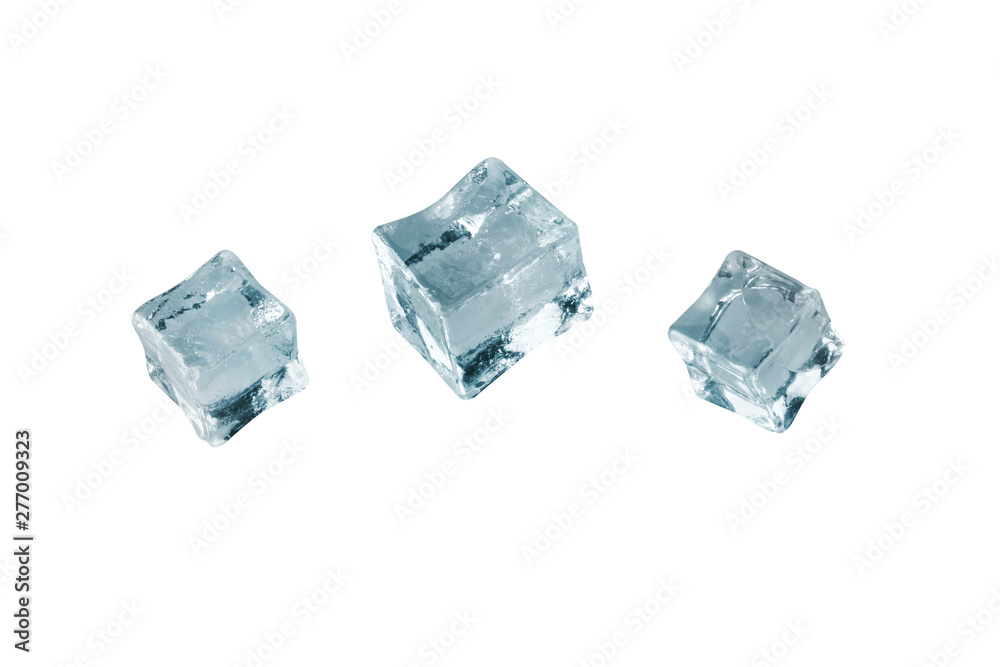 Set of ice cubes isolated on white background Set of ice cubes isolated on white background