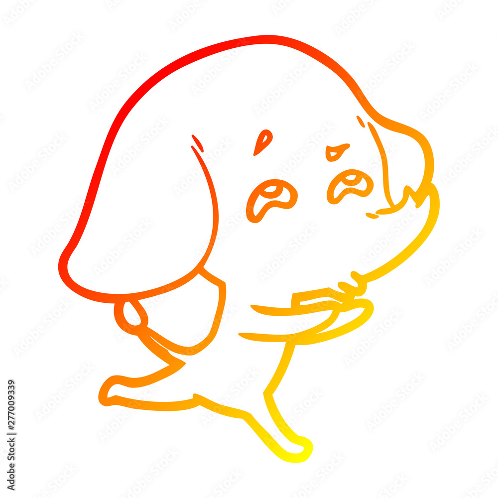 warm gradient line drawing cartoon elephant remembering warm gradient line drawing cartoon elephant remembering