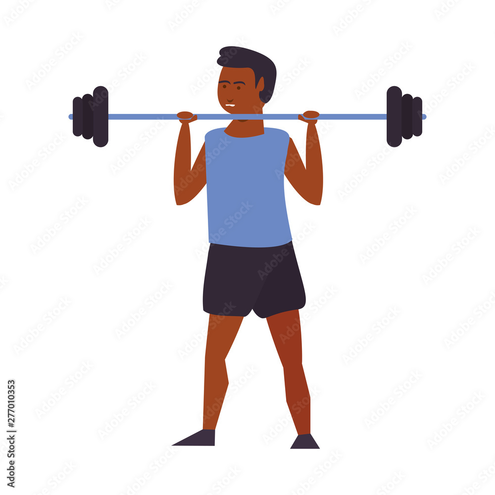 Fitness man lifting weights avatar Fitness man lifting weights avatar