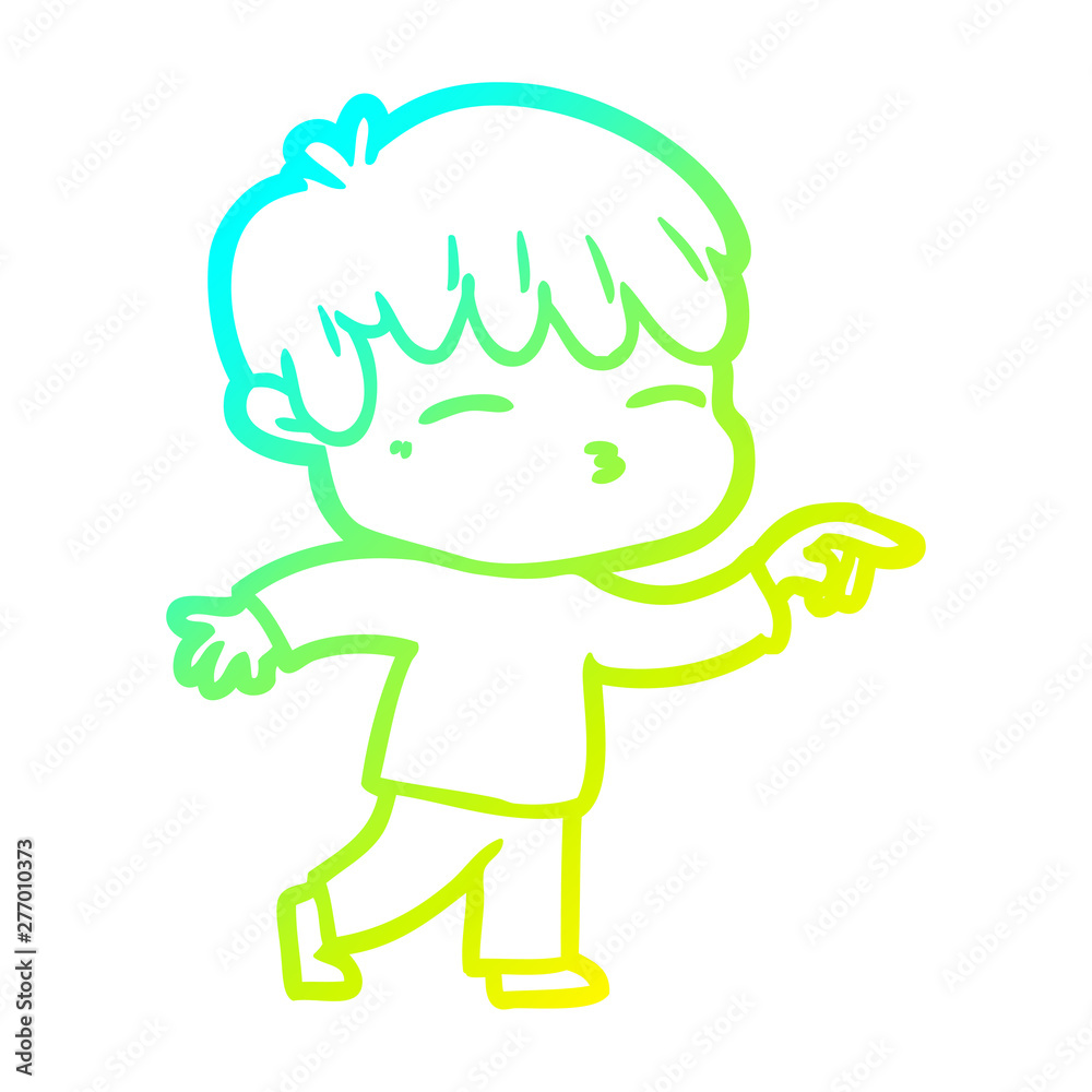 cold gradient line drawing cartoon curious boy cold gradient line drawing cartoon curious boy