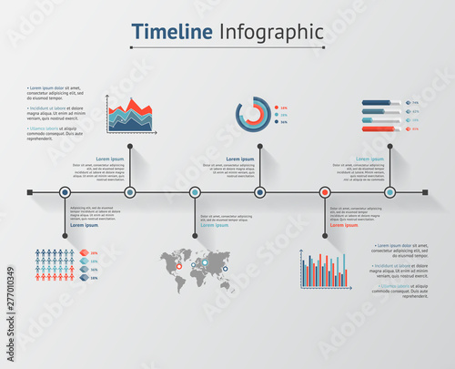 Time line infographic. Vector illustration for your web and print visualization, presentation and design
