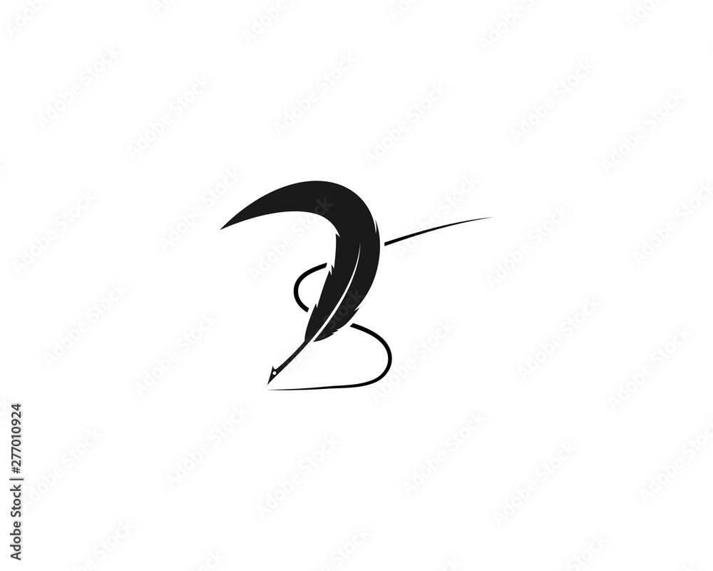 Fototapeta premium feather logo vector template