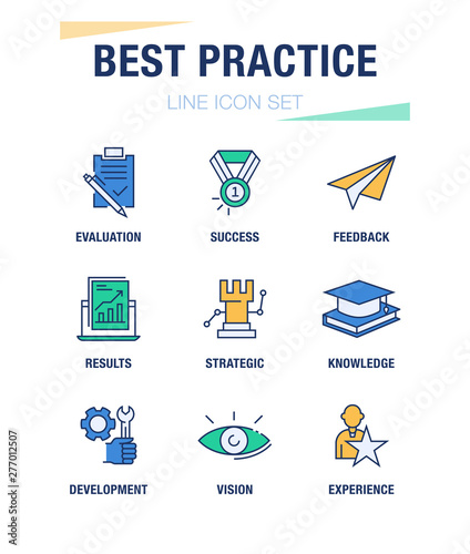BEST PRACTICE LINE ICON SET