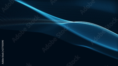 Fototapeta Naklejka Na Ścianę i Meble -  Technology digital wave background concept.