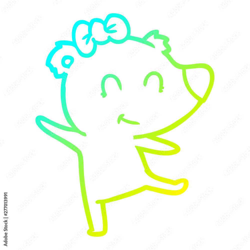 cold gradient line drawing female bear cartoon cold gradient line drawing female bear cartoon