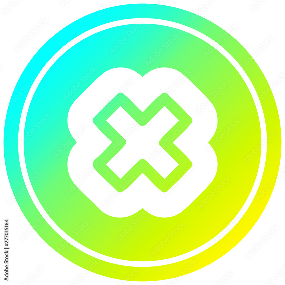 multiplication sign circular in cold gradient spectrum multiplication sign circular in cold gradient spectrum
