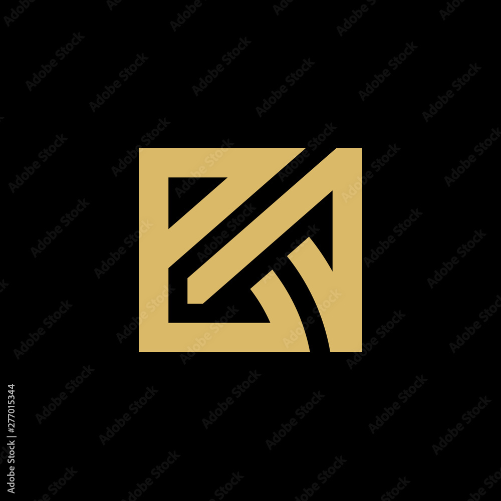 BA Initial Letters, Minimal Elegant Logo Design on Black Background - vector BA Initial Letters, Minimal Elegant Logo Design on Black Background - vector