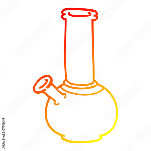 warm gradient line drawing cartoon bong
