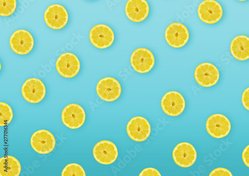 Yellow lemon citrus background for fruit lover