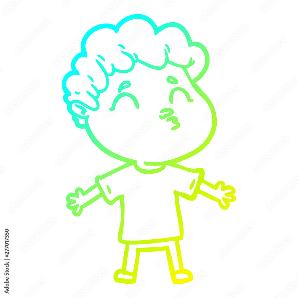 cold gradient line drawing cartoon man pouting cold gradient line drawing cartoon man pouting