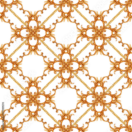 Golden chain glamour baroqu...