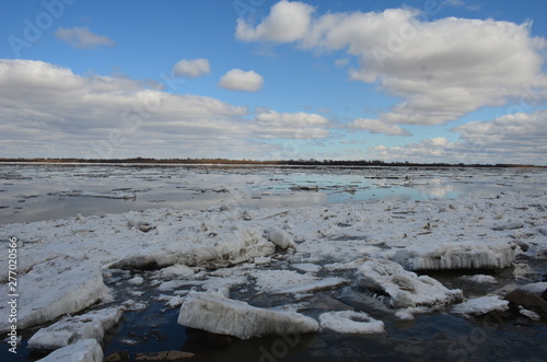 Amur river ice drift