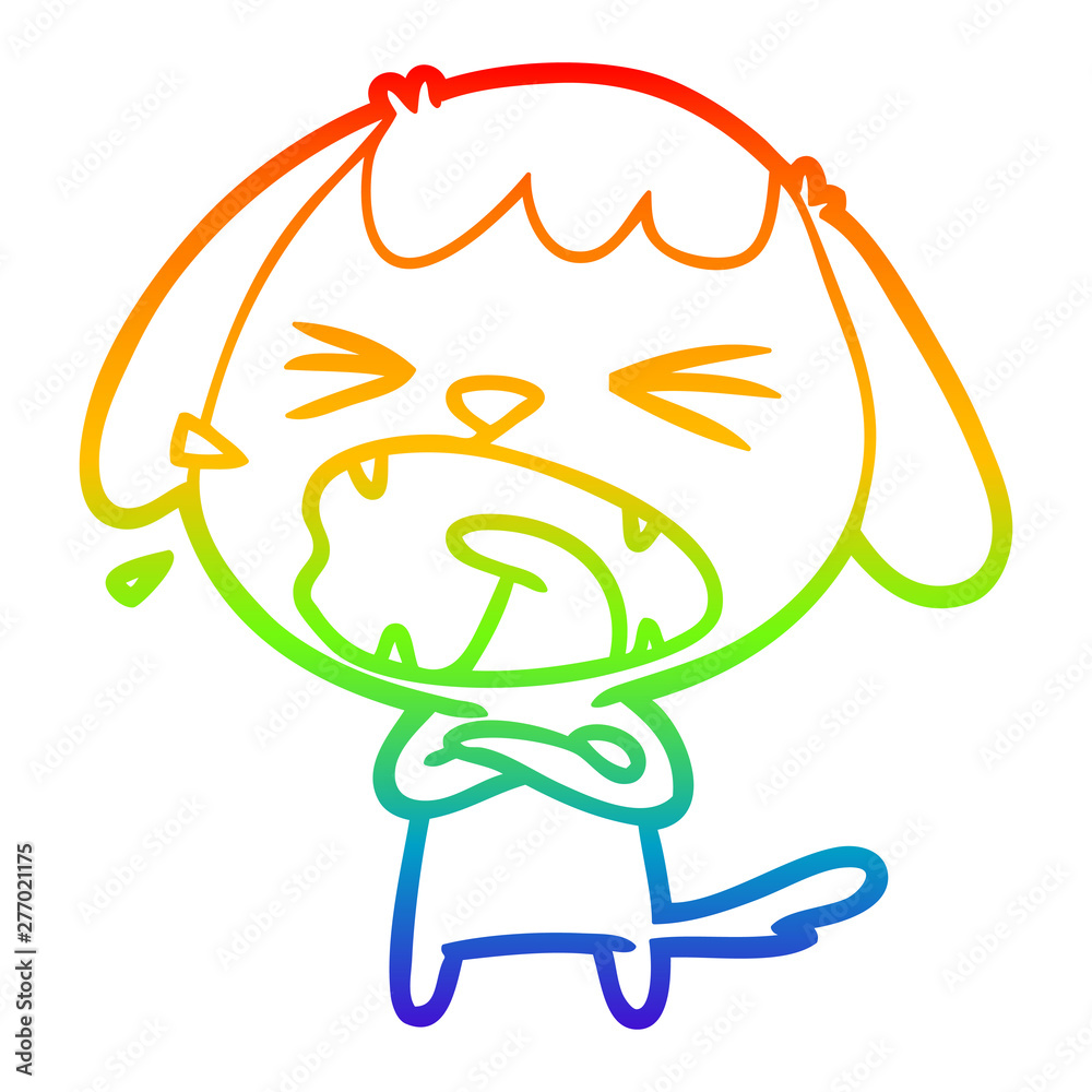 rainbow gradient line drawing cute cartoon dog rainbow gradient line drawing cute cartoon dog