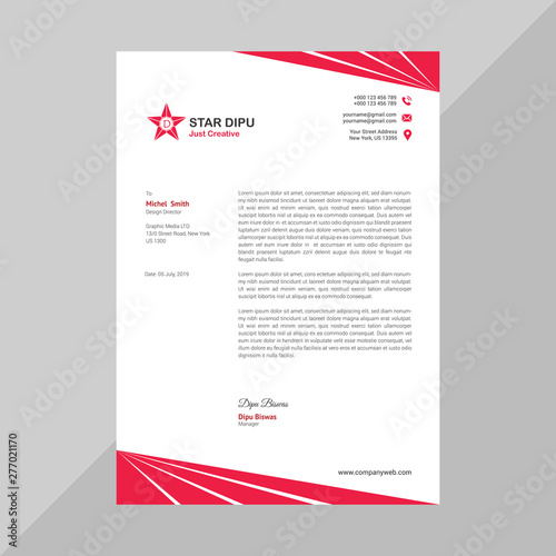 Red Letterhead