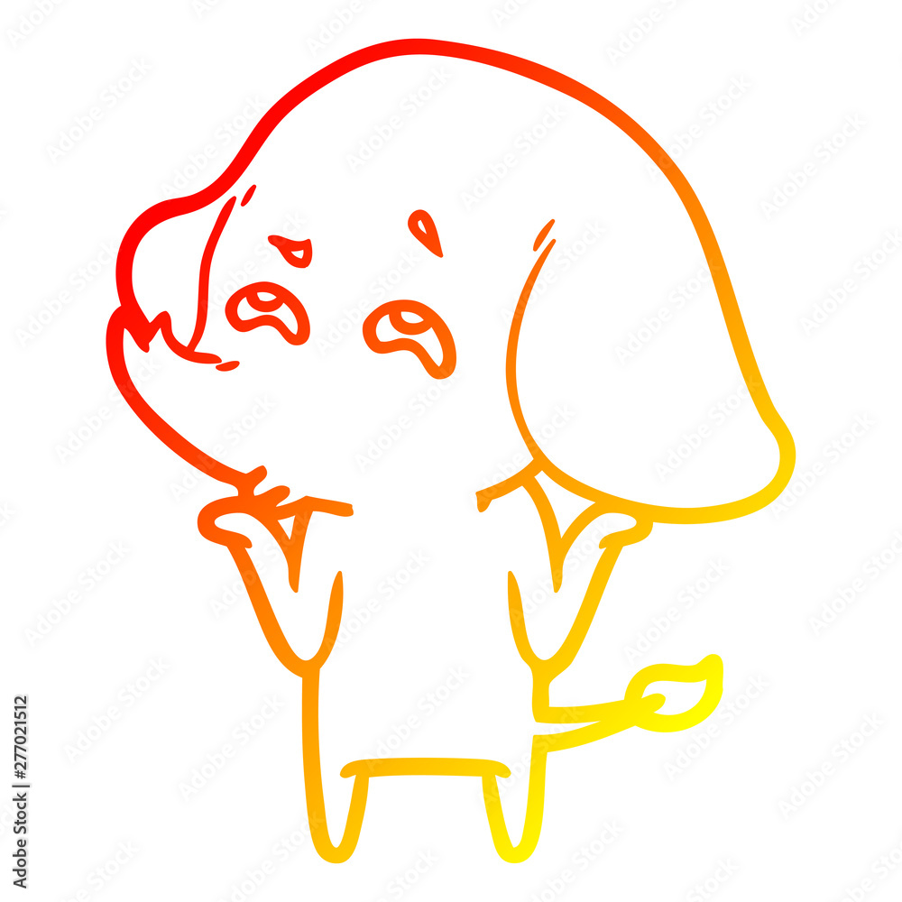 warm gradient line drawing cartoon elephant remembering warm gradient line drawing cartoon elephant remembering