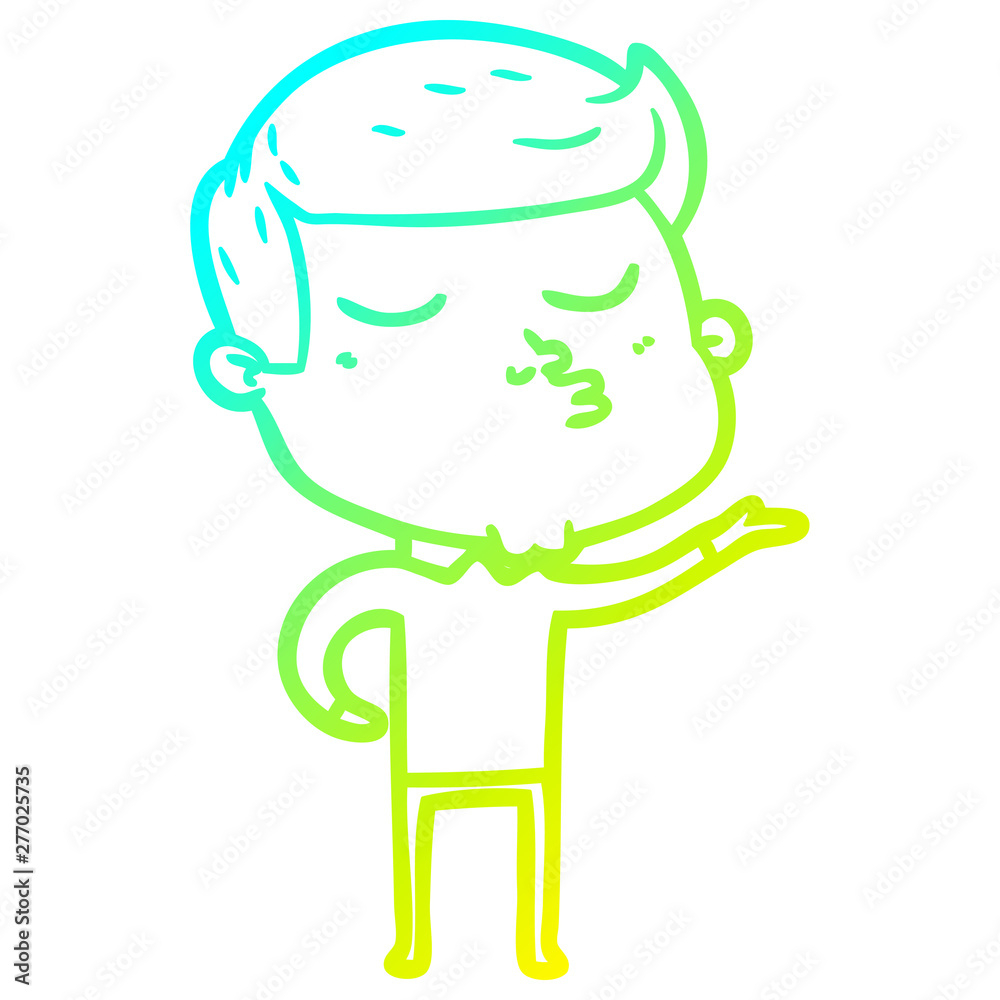 cold gradient line drawing cartoon model guy pouting cold gradient line drawing cartoon model guy pouting