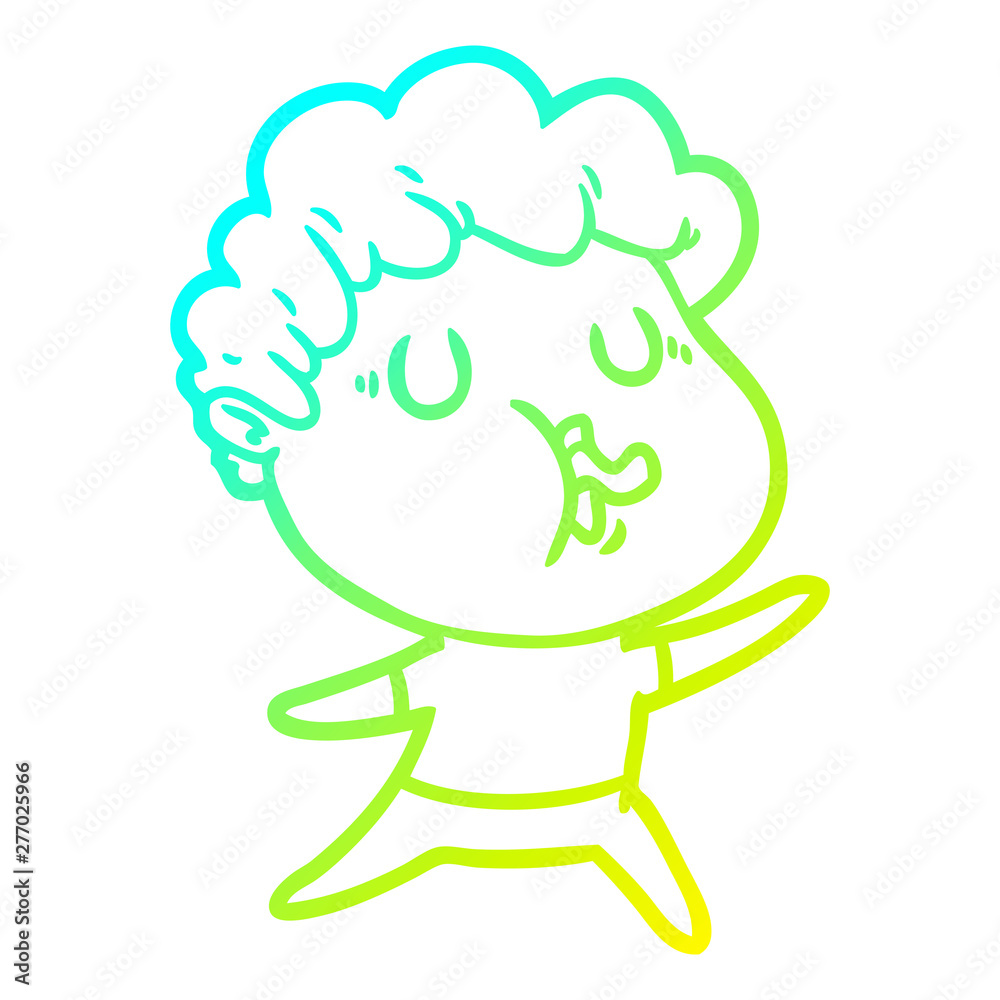 cold gradient line drawing cartoon man singing cold gradient line drawing cartoon man singing