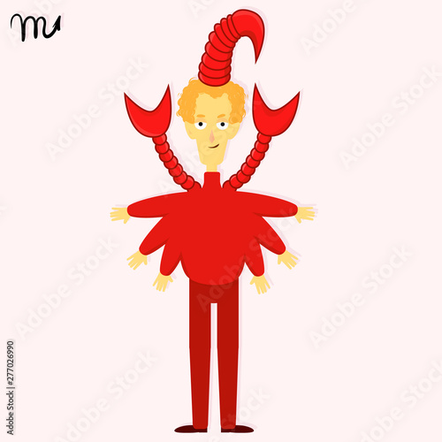 vector male zodiac sign scorpio photo