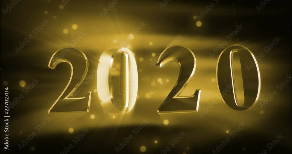 New year 2020 with shine (seamless)