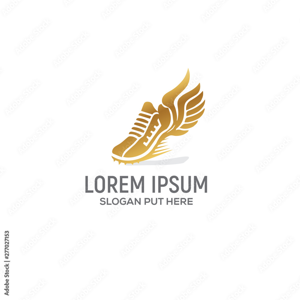 Shoe wings logo online