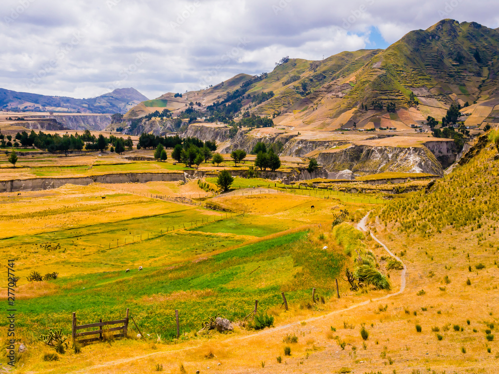 Ecuador, panoramic view of Toachi river canyon, in the countryside between Zumbahua and Quilotoa lagoon