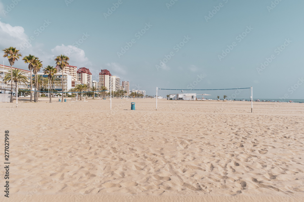 Fototapeta premium Beach volleyball court on the beach
