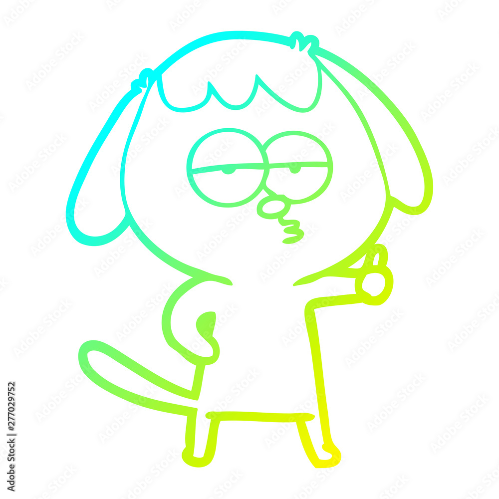 cold gradient line drawing cartoon bored dog cold gradient line drawing cartoon bored dog